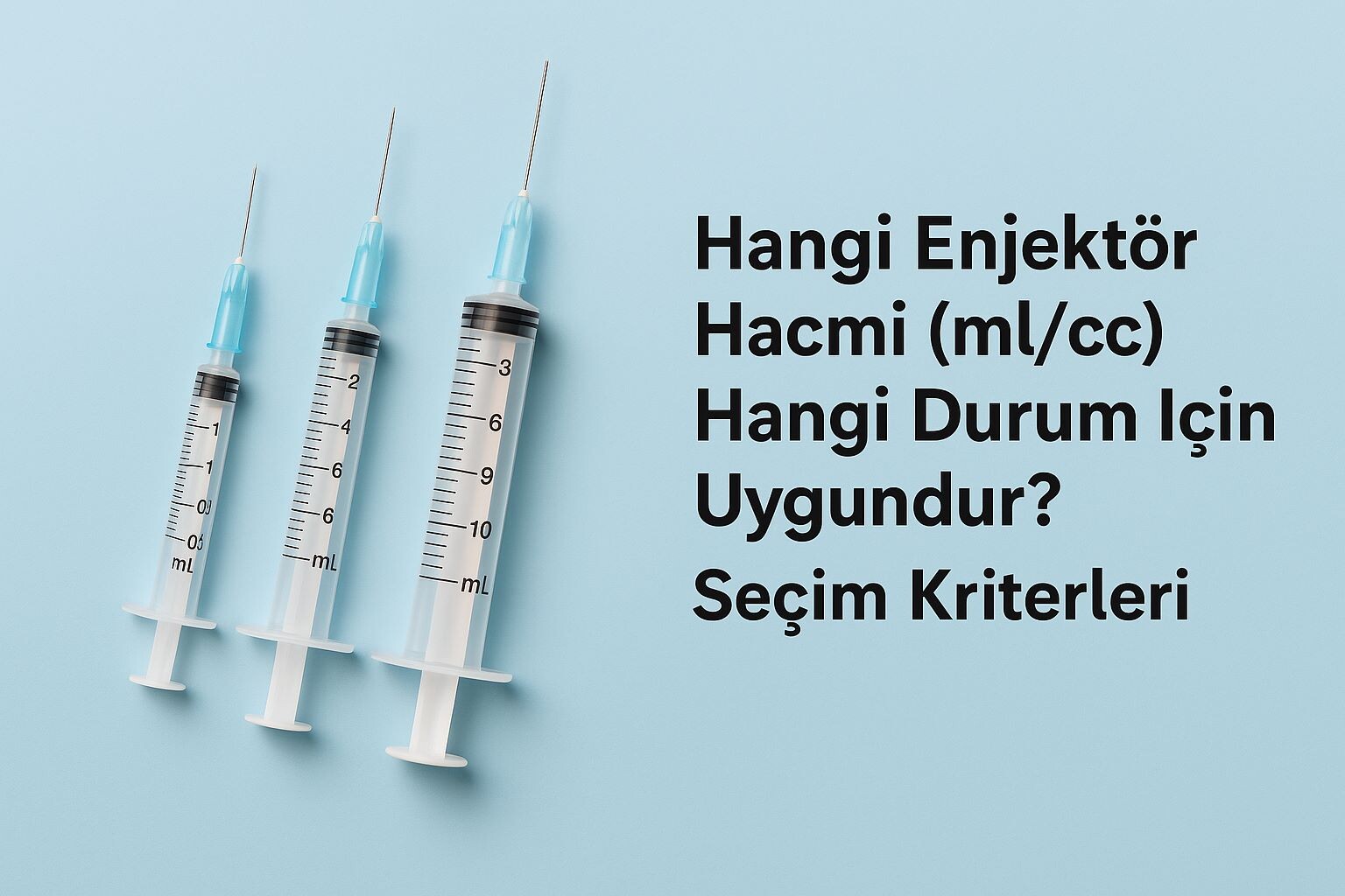 Hangi Enjektör Hacmi (ml/cc) Hangi Durum İçin Uygundur? Seçim Kriterleri