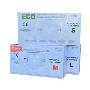Eco Mavi Nitril Pudrasız Eldiven