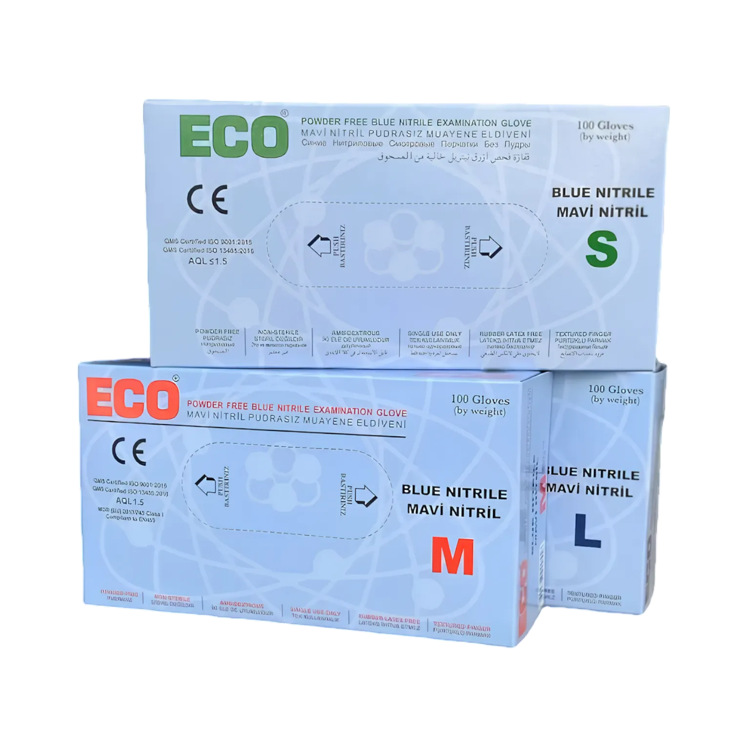 Eco Mavi Nitril Pudrasız Eldiven