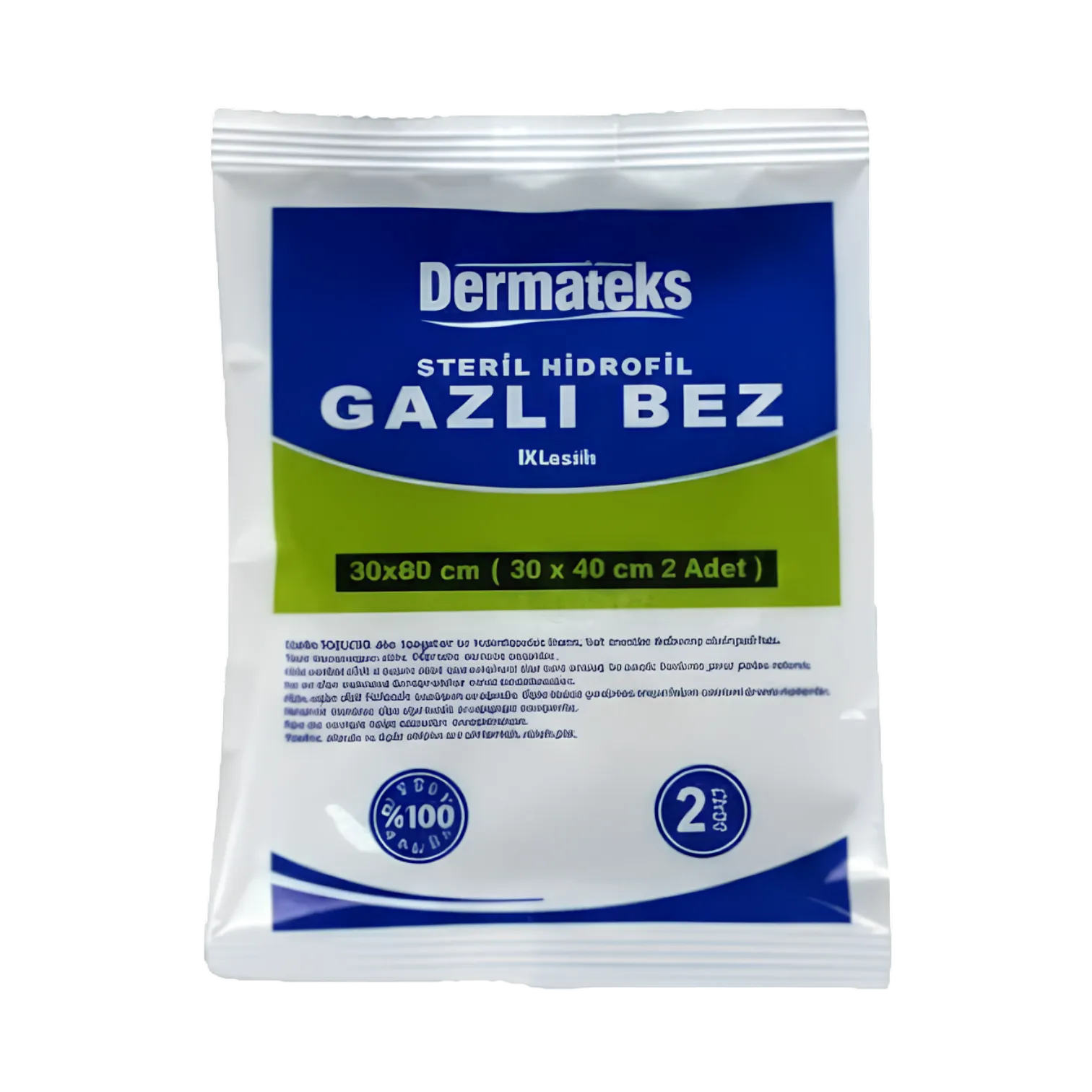 Steril Gazlı Bez 30x80 cm (2 Parça)