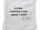 Steril Pamuklu Ped 10 cm x 20 cm Tekli Paket