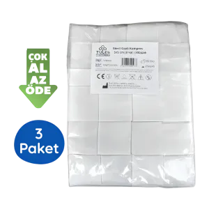 Tules Non Steril Yüksek Emici Spanç 5x5 cm 500’lük Paket x 3 Paket