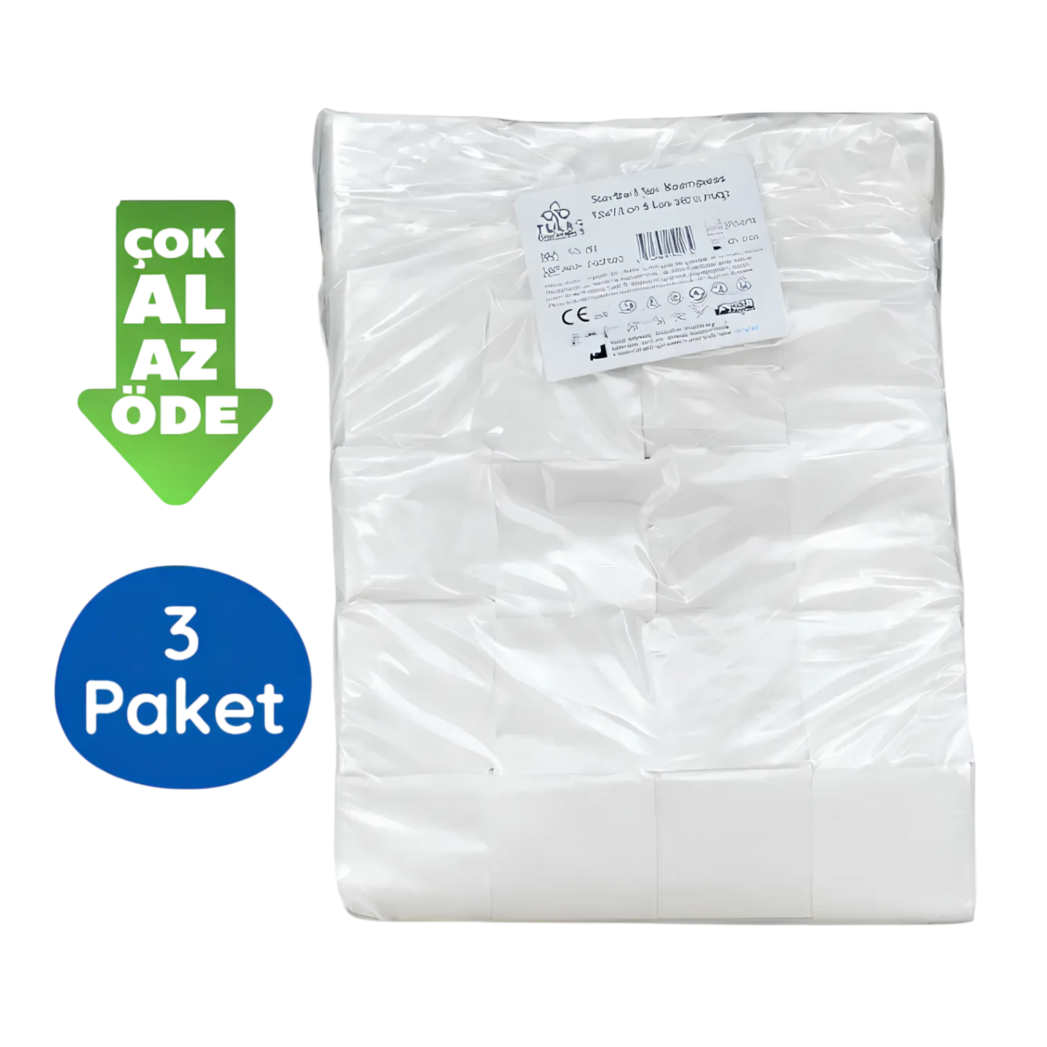 Tules Non Steril Yüksek Emici Spanç 7,5x7,5 500’lük Paket x 3 Paket