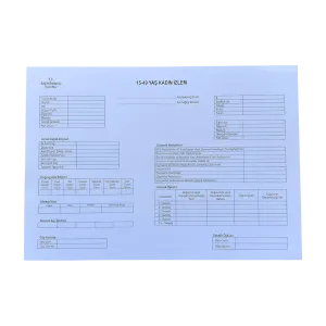 15-49 Kadın İzlem Kartı 100'lük