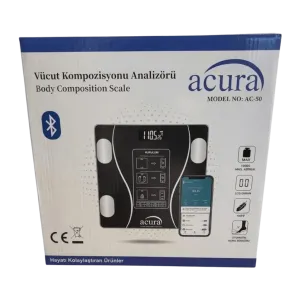 Dijital Yetişkin tartı 180 kg. Termometreli