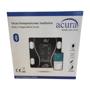 Dijital Tartı Yağ, Su, Kas ve Kilo Ölçer Akıllı Tartı
