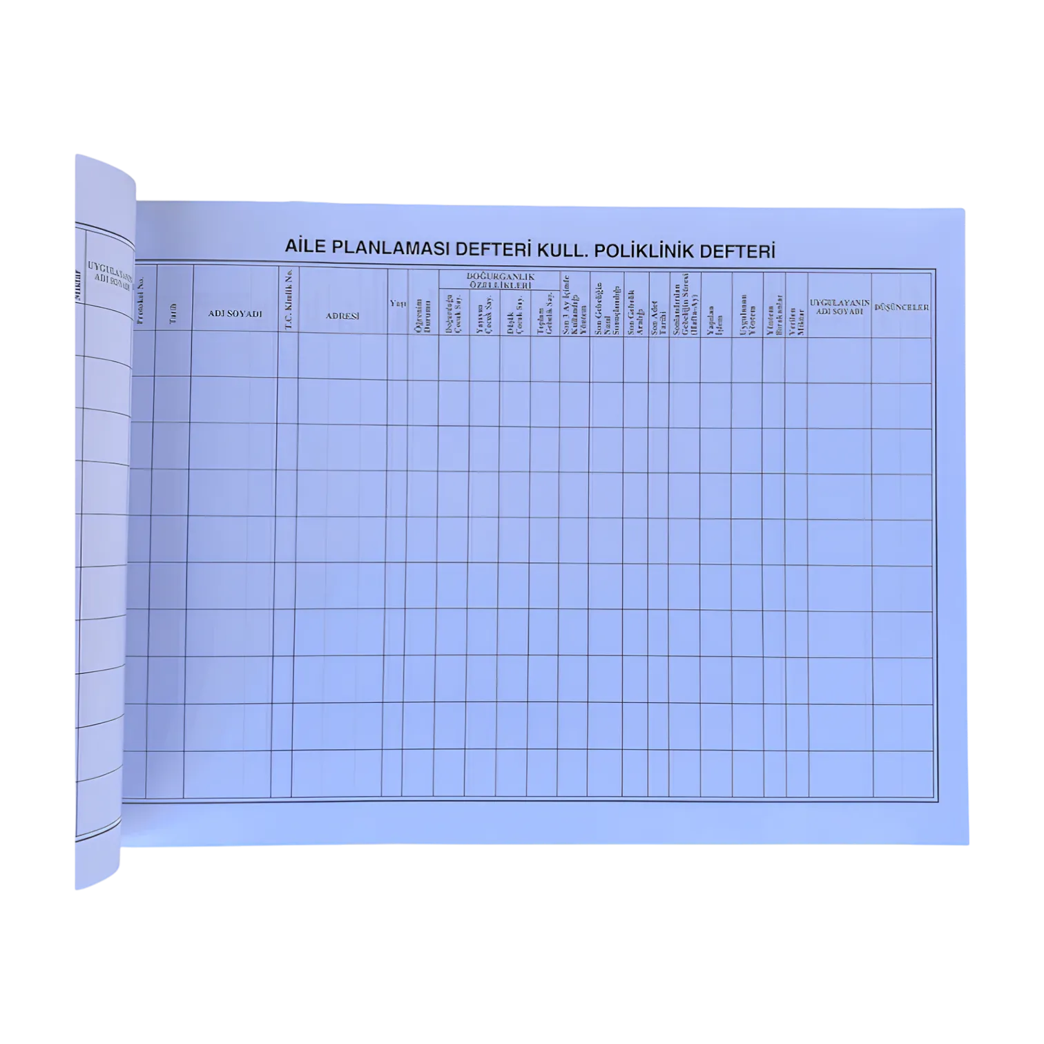 Aile Planlaması Poliklinik Defteri (AP Defteri)