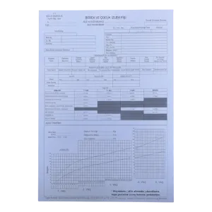 Bebek ve Çocuk İzlem Kartı 100'lük
