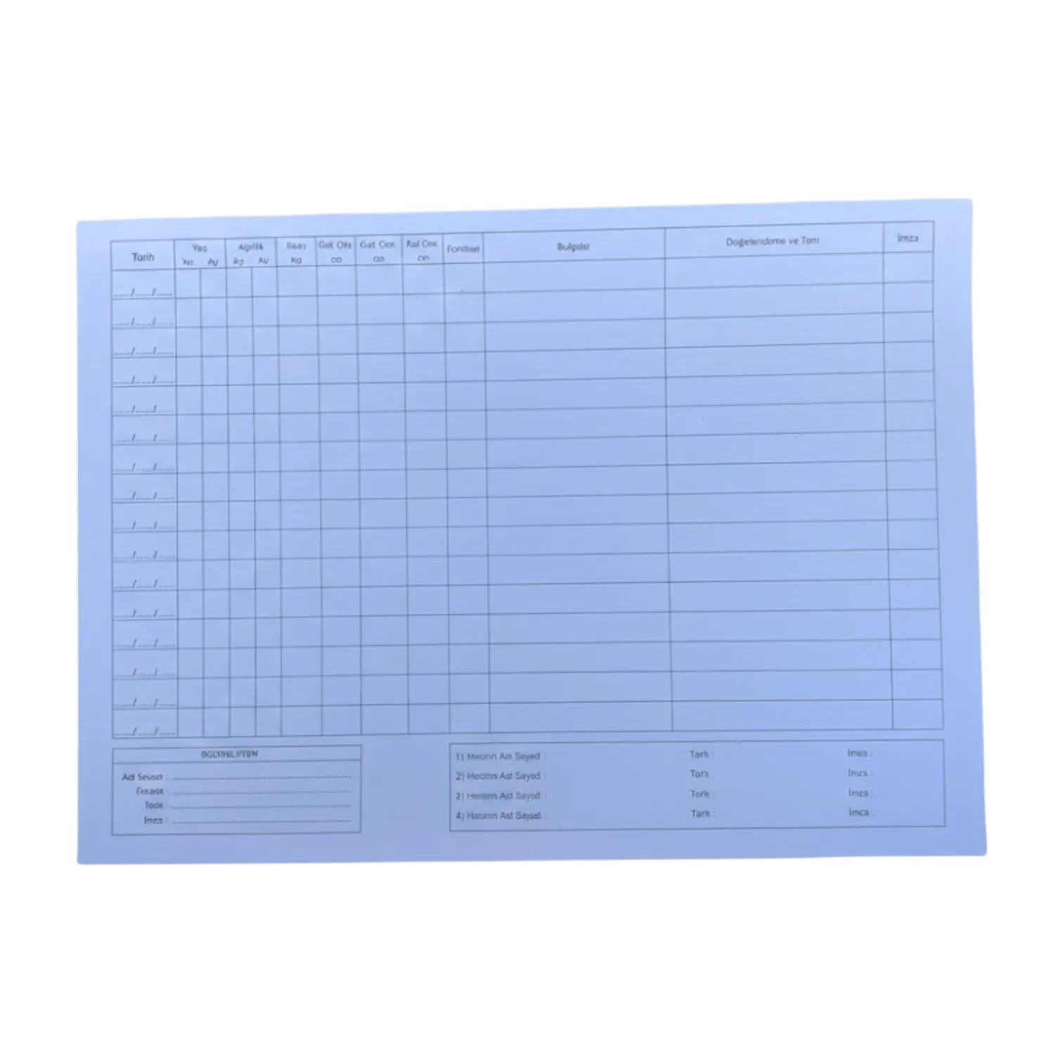 Bebek ve Çocuk İzlem Kartı 100'lük