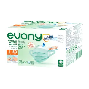 Evony 3 Katlı Cerrahi Maske 50'lik