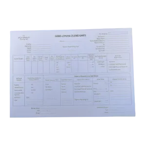 Gebe Lohusa İzlem Kartı 100'lük