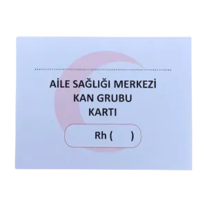 Kan Grubu Kartı 100'lük