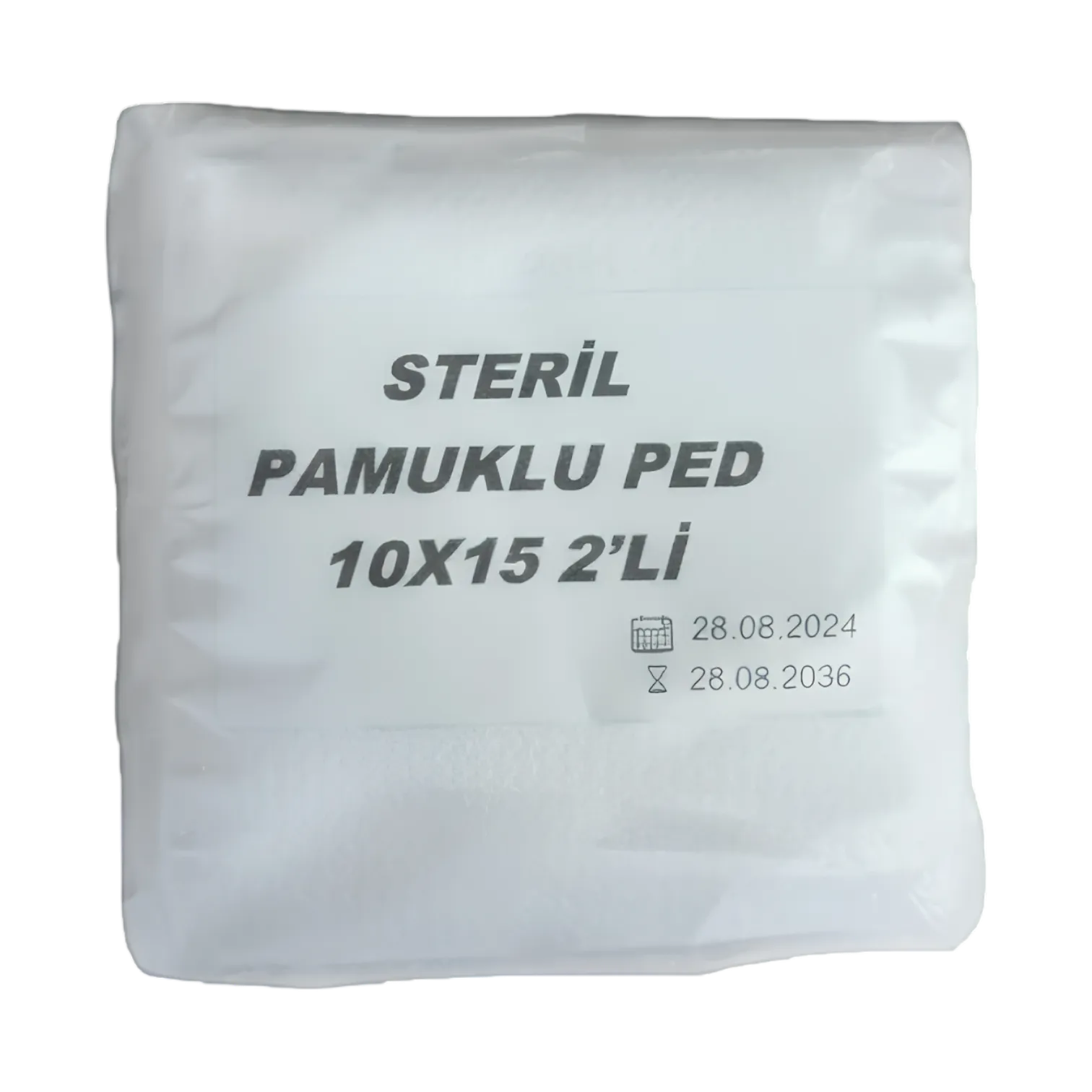Steril Pamuklu Pansuman Pedi 10x15 2'li Paket