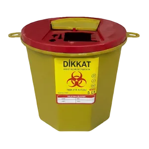 Tıbbi Atık Kovası 5 lt | Enjektör Atık Kovası 5 lt