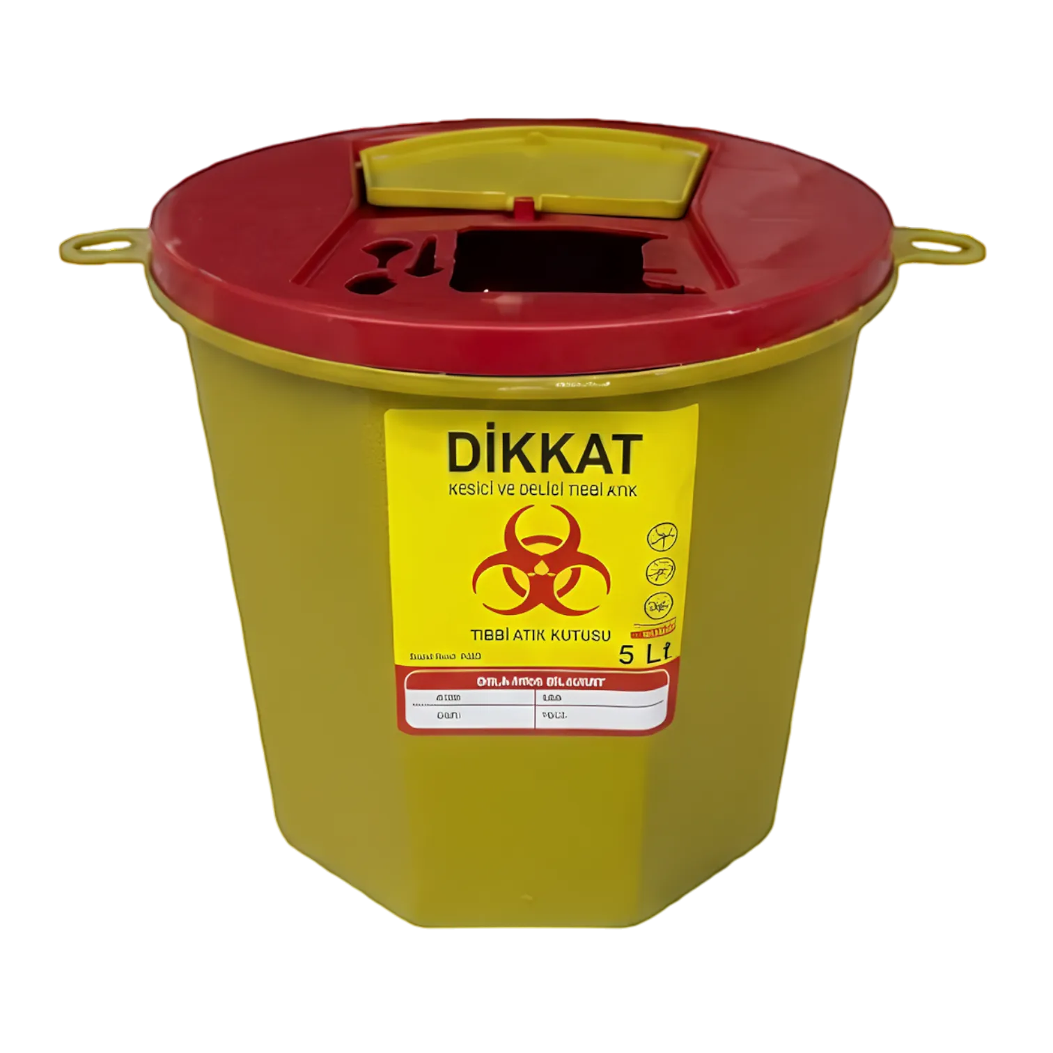 Tıbbi Atık Kovası 5 lt | Enjektör Atık Kovası 5 lt