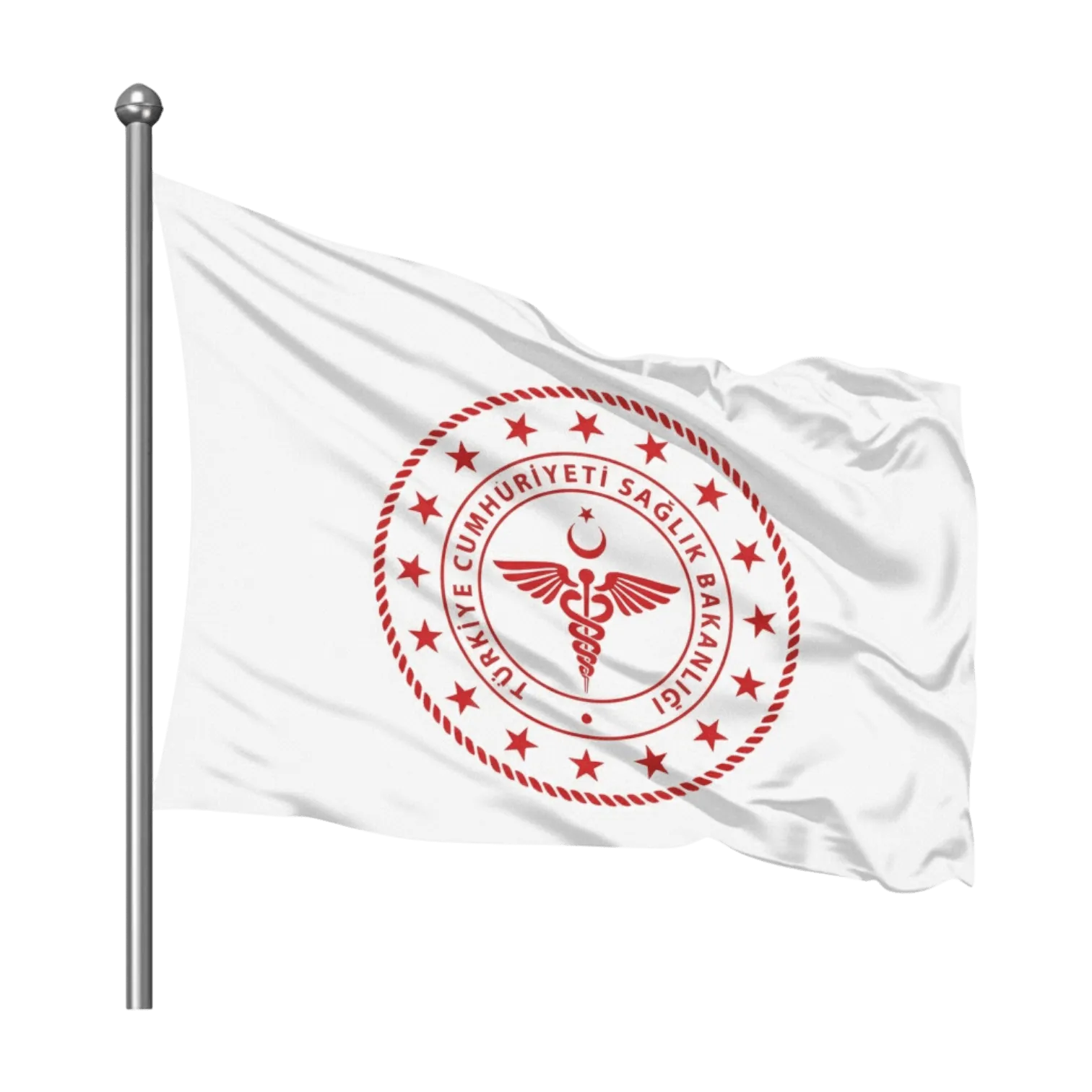 Yeni Logolu Kızılay - Sağlık Bakanlığı Bayrağı