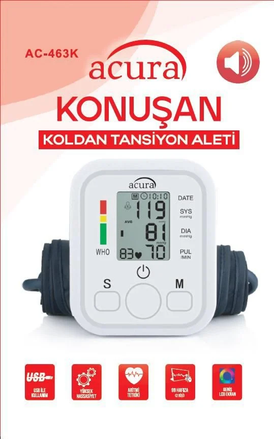 Dijital Tansiyon Aleti Acura (Konuşan)